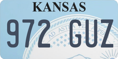 KS license plate 972GUZ