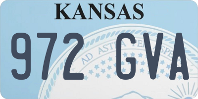 KS license plate 972GVA