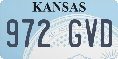 KS license plate 972GVD