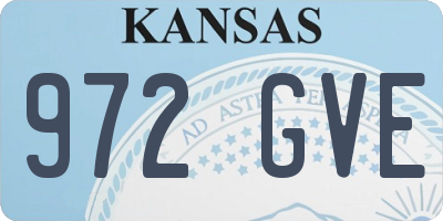 KS license plate 972GVE