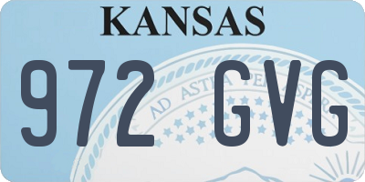 KS license plate 972GVG
