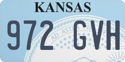 KS license plate 972GVH