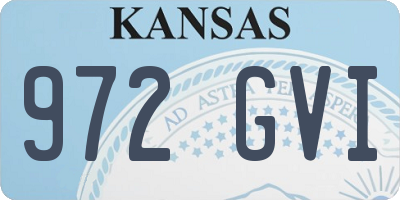 KS license plate 972GVI