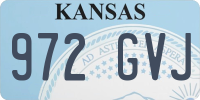 KS license plate 972GVJ