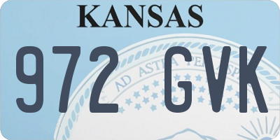 KS license plate 972GVK