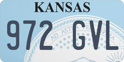 KS license plate 972GVL