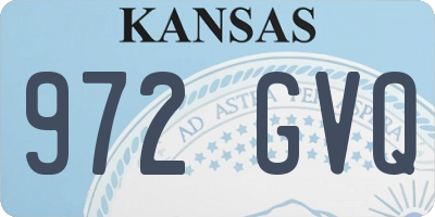 KS license plate 972GVQ