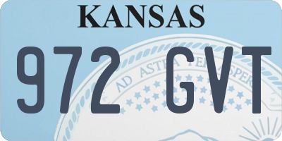 KS license plate 972GVT