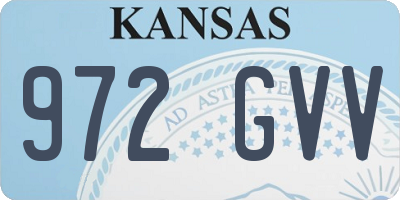 KS license plate 972GVV
