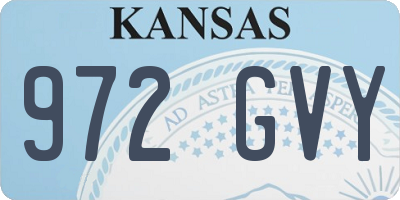 KS license plate 972GVY