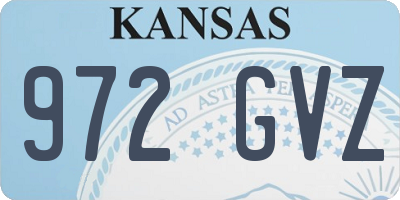 KS license plate 972GVZ