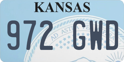 KS license plate 972GWD