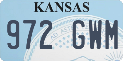 KS license plate 972GWM