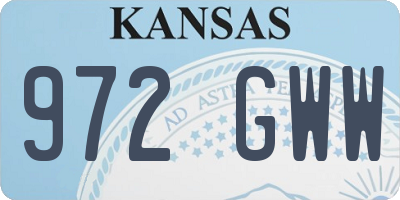 KS license plate 972GWW