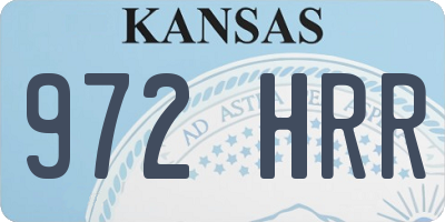 KS license plate 972HRR