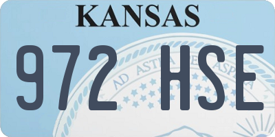 KS license plate 972HSE