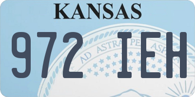 KS license plate 972IEH
