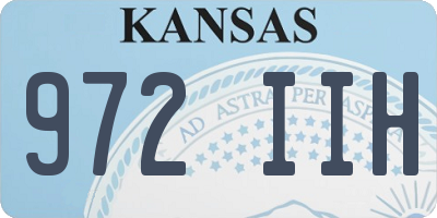 KS license plate 972IIH