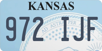 KS license plate 972IJF