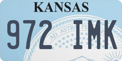 KS license plate 972IMK