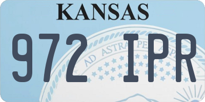 KS license plate 972IPR