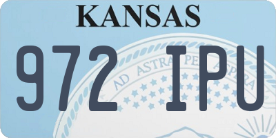 KS license plate 972IPU