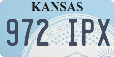 KS license plate 972IPX