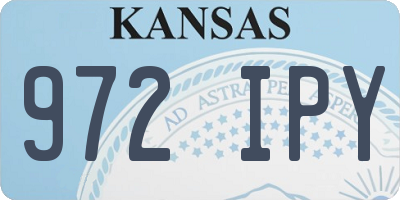 KS license plate 972IPY