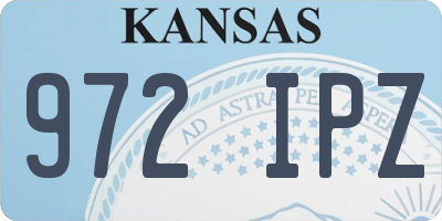 KS license plate 972IPZ