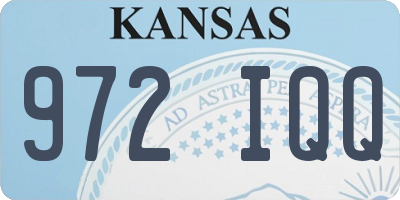 KS license plate 972IQQ