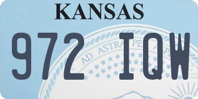 KS license plate 972IQW