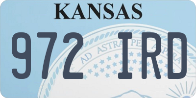 KS license plate 972IRD