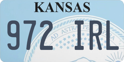 KS license plate 972IRL