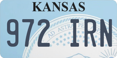 KS license plate 972IRN