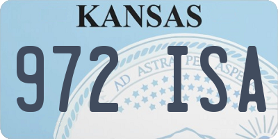 KS license plate 972ISA
