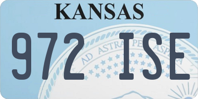 KS license plate 972ISE