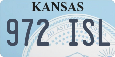 KS license plate 972ISL