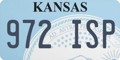 KS license plate 972ISP