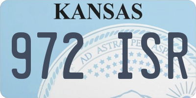 KS license plate 972ISR