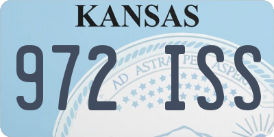 KS license plate 972ISS
