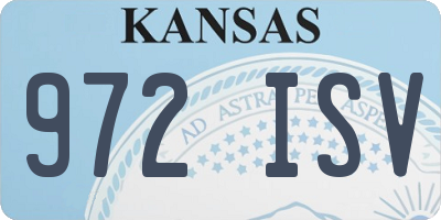 KS license plate 972ISV
