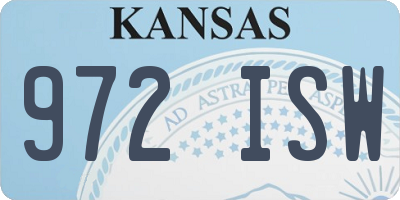 KS license plate 972ISW