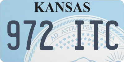 KS license plate 972ITC
