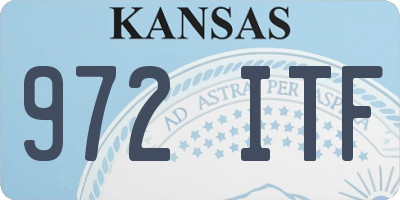 KS license plate 972ITF