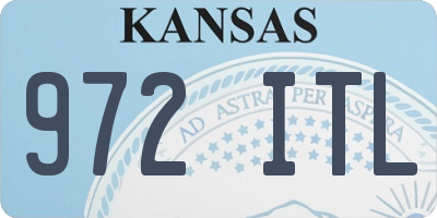 KS license plate 972ITL