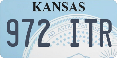 KS license plate 972ITR