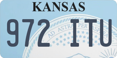KS license plate 972ITU