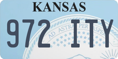 KS license plate 972ITY