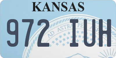 KS license plate 972IUH