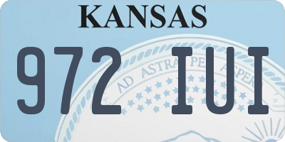 KS license plate 972IUI